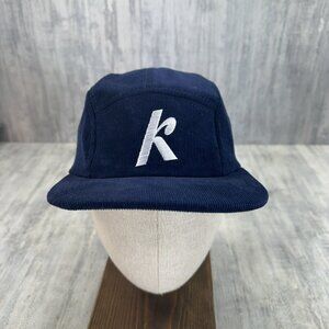 Vintage Kokanee Beer Blue Corduroy Snapback Flat Bill Hat 5 Panel